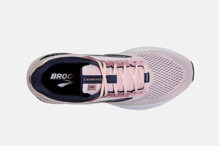 Launch GTS 8 Road Brooks Running Shoes NZ Womens - Pink/Black - TBKJNU-259